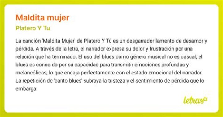 'Maldita Mujer' - mexicano Canción
