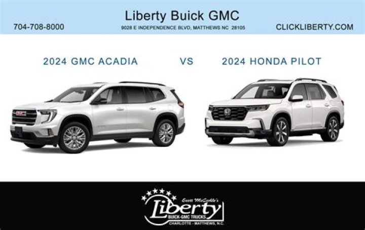 2024 GMC Acadia vs Honda Pilot Comparison