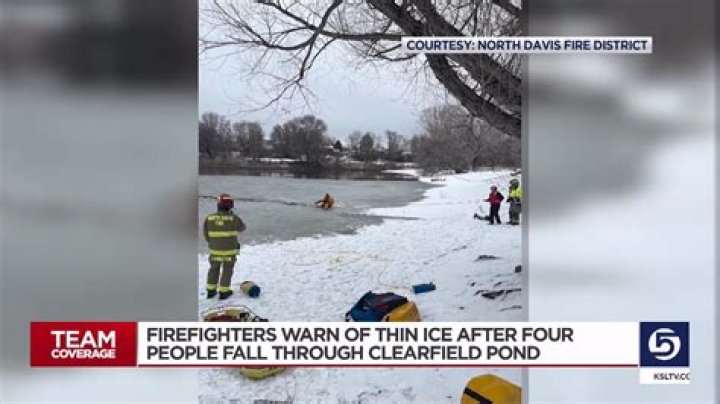 4 people fall through ice in Clearfield pond in 1 day, no injuries