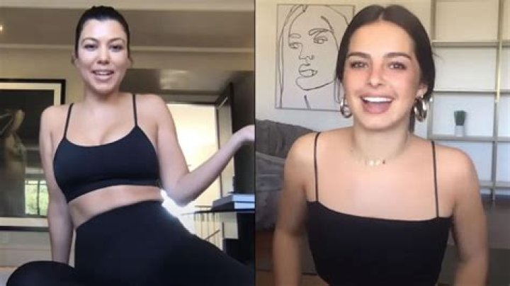 Addison Rae reveals her home workout routine with Kourtney Kardashian
