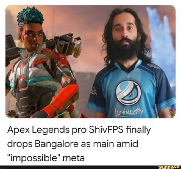 Apex Legends pro ShivFPS finally drops Bangalore as main amid 