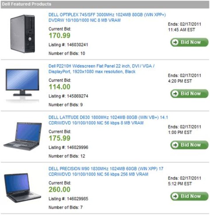 Bid On Competently Refurbished Computers From Dell