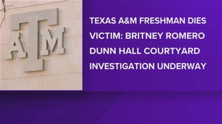 Britney Romero Suicide, A&M Freshman Student Identified In Dunn Hall -Death