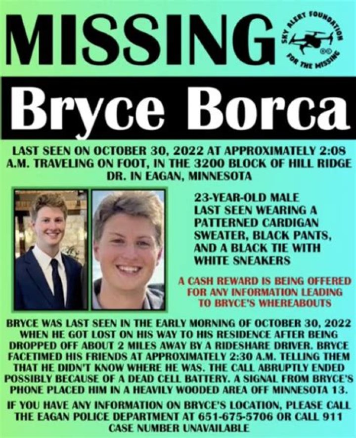 Bryce Borca Missing Person, Last Seen At Eagan Minnesota