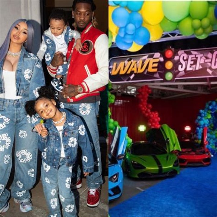 CARDI B AND OFFSET THROW SON A CAR THEMED BIRTHDAY PARTY
