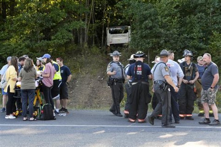 Church bus crash sends 30 to hospitals, some critically hurt