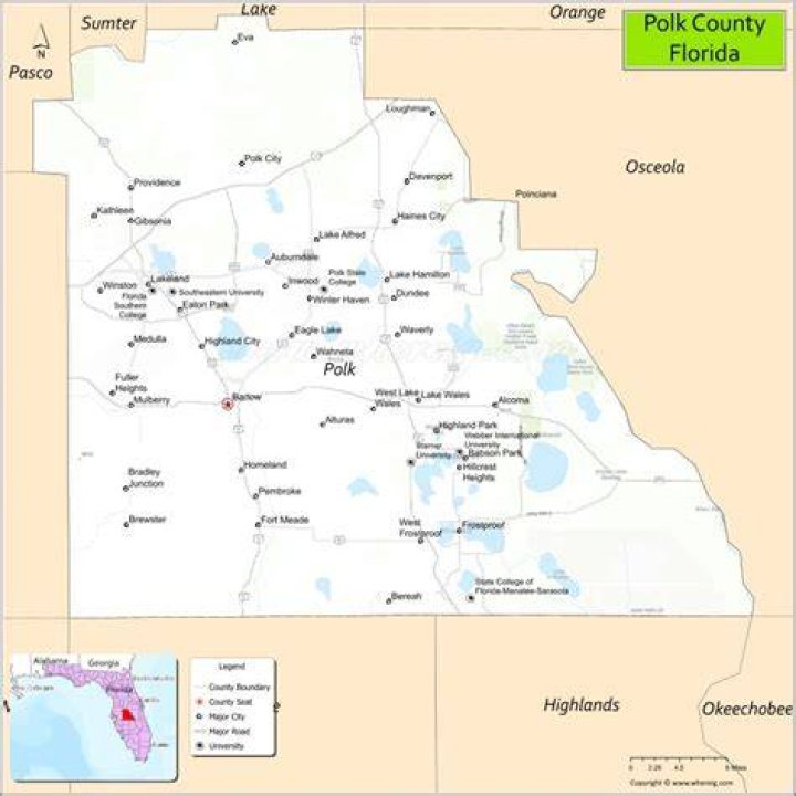 Cities in Polk County, Florida