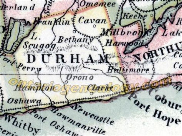 County Durham, 1848 - Parishes and Townships