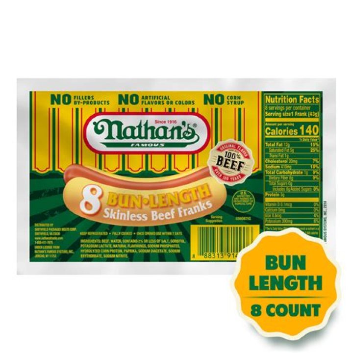 	Coupon: 5-cent package of Nathan’s Famous Hot Dogs	