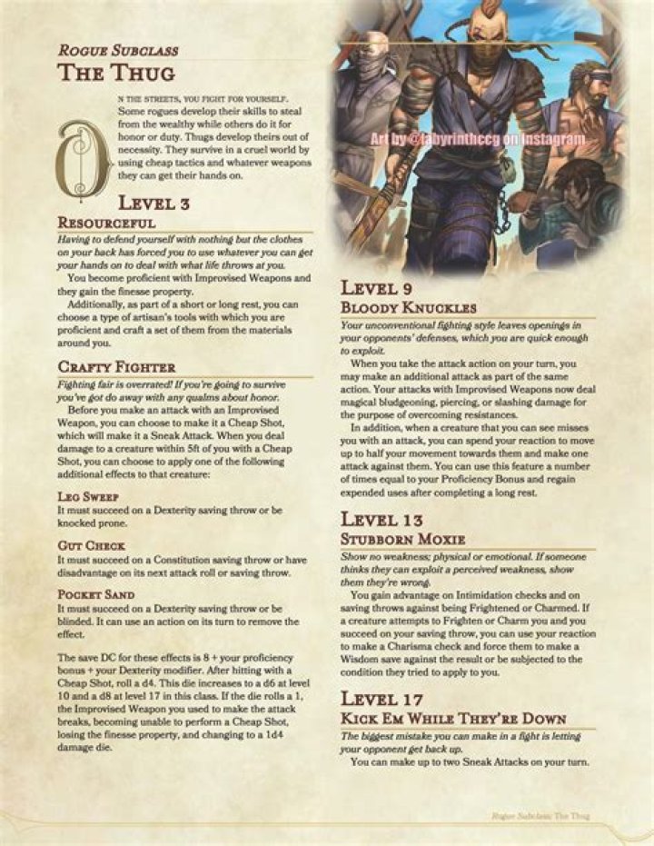 D&D 5E - Thug Rogue