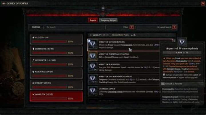 Diablo 4 Season 4 Legendary Aspect change removes inventory “hassle”