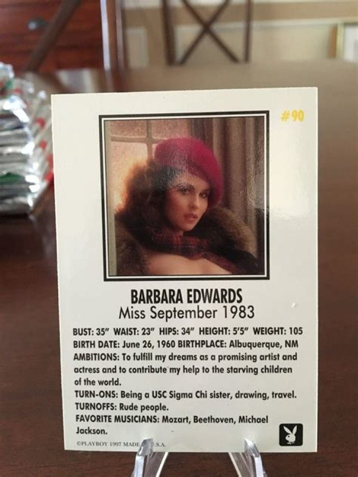 Discovering The Allure Of Barbara Edwards: The Playmate Who Captivated Hearts