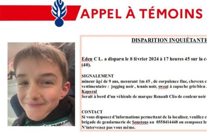 Disparition Enfant 9 Ans