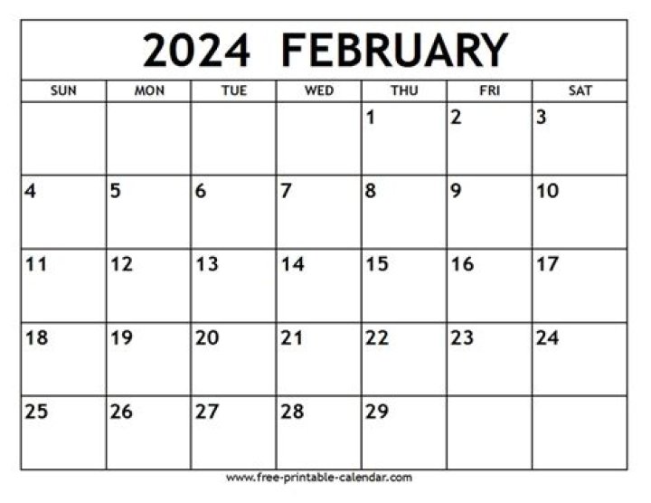 February 2024 Calendar