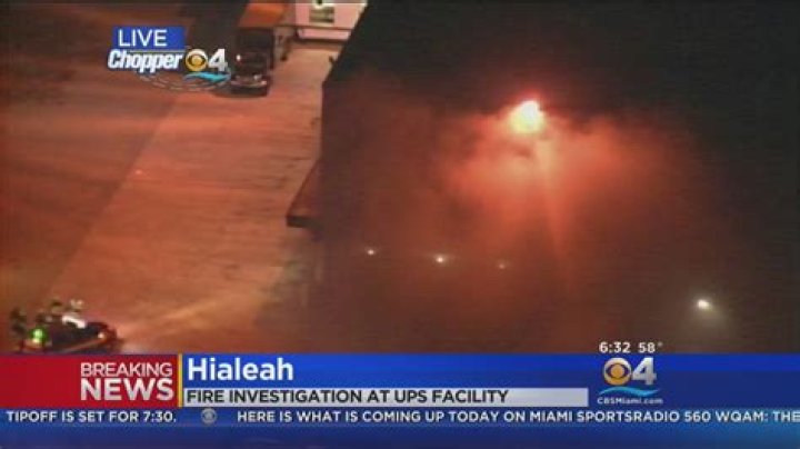 	Fire at UPS distribution center in Hialeah	