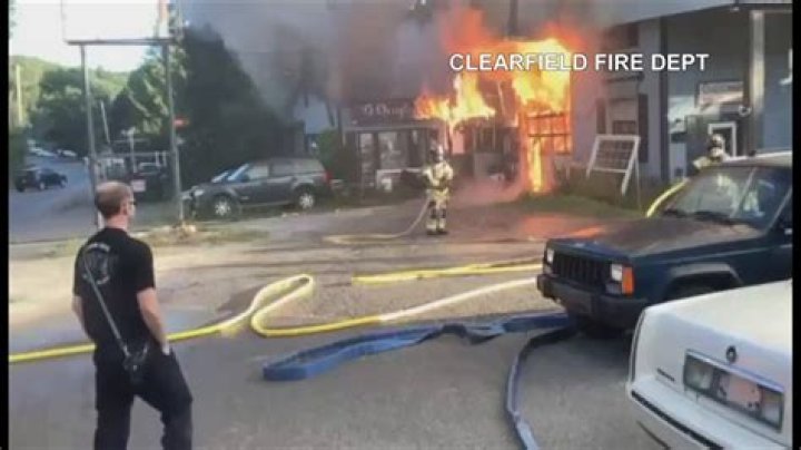 Fire engulfs Clearfield Co. building