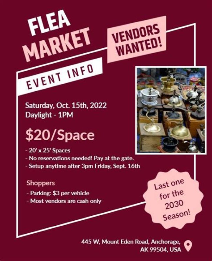 	FLEA MARKET VENDORS NEEDED AT SENIOR CENTER	