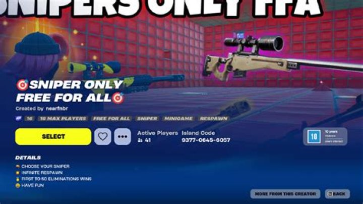Fortnite Sniper-Only Map Codes