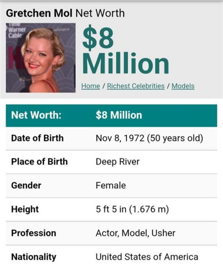 Gretchen Mol Net Worth 2024