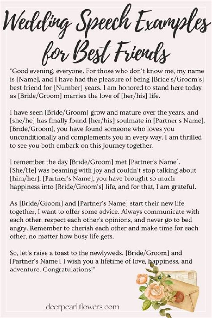 Help me with Wedding Speech!!!
