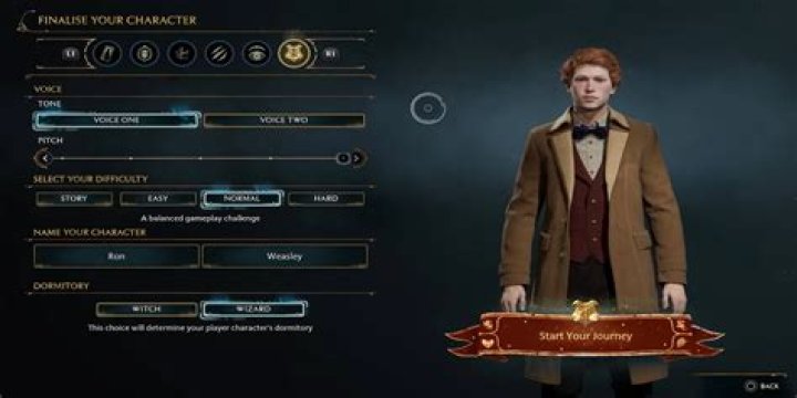 How to build Ronald Weasley in Hogwarts Legacy character creator easily