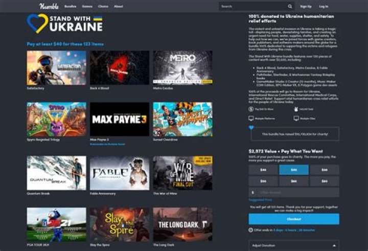 How to Buy the Stand With Ukraine Humble Bundle