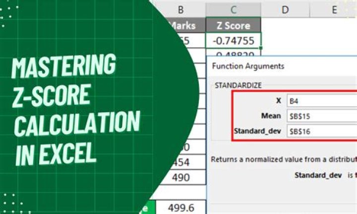 How to Calculate a Z-Score in Excel