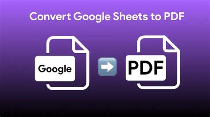 How to Convert Google Sheets to PDF
