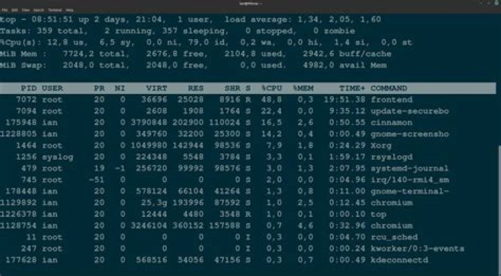 How to Display top Processes Results and Sort by Memory