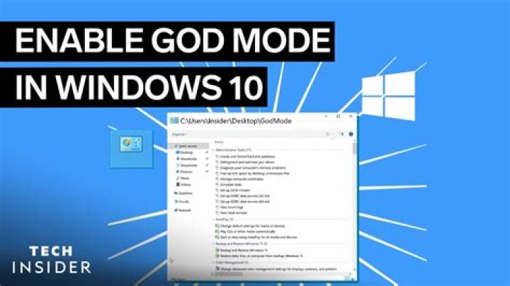 How to Enable God Mode in Windows 7, 8.1, and 10