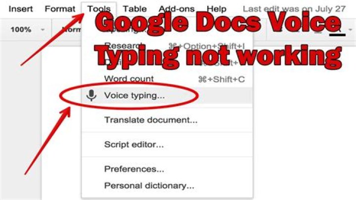 How to Fix Voice Typing Not Working in Google Docs