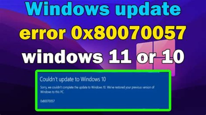 How to Fix Windows Update Error 0x80070057