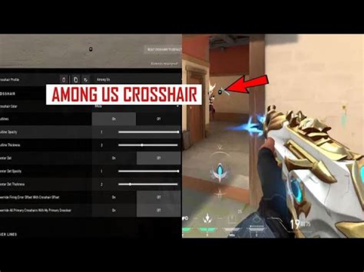 How to get Among Us crosshair in Valorant?