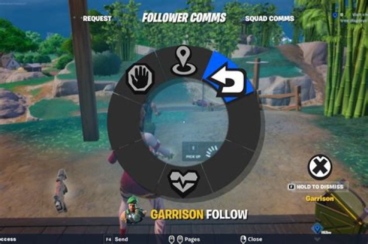 How to give a hired Specialist Character a command in Fortnite