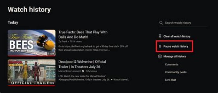 How to Pause Your YouTube Watch History
