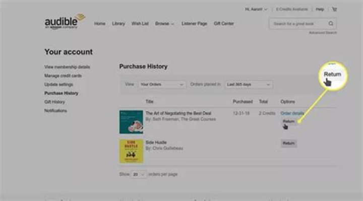 How to Return an Audible Book