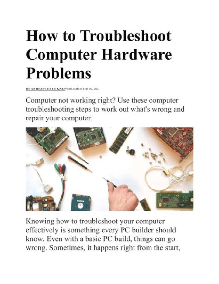 How to Troubleshoot Computer Hardware Problems