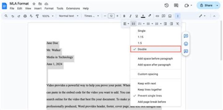 How to Write in the MLA Format With Google Docs