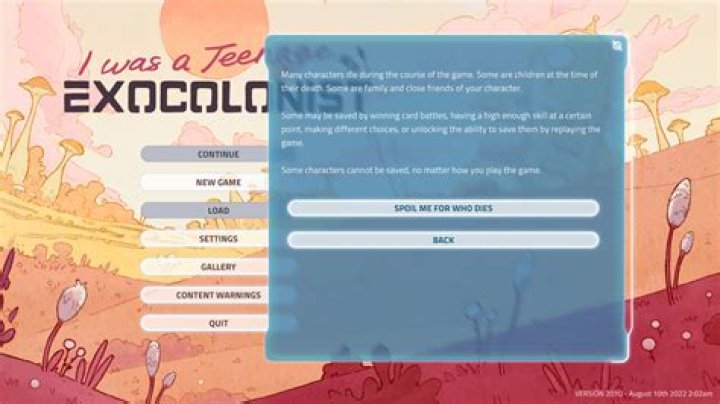I Was a Teenage Exocolonist prioritized a robust content warning system