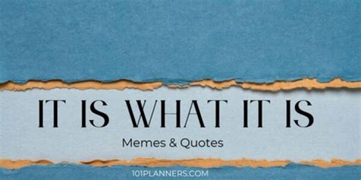 It Is What It Is Meme and Quotes