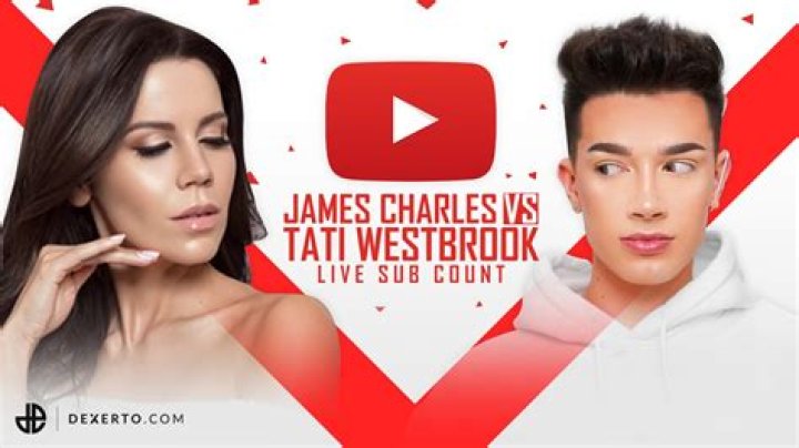 James Charles vs Tati Westbrook live YouTube subscriber count tracker