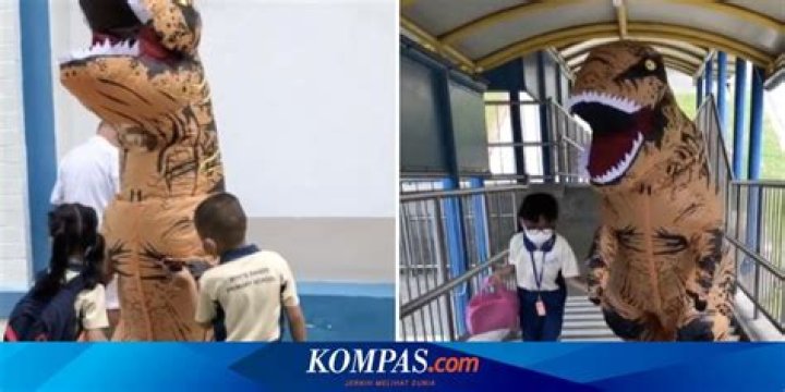 Ketika T-Rex Jemput Adik Pulang Sekolah dan Jumpa Fans dengan Anak-anak