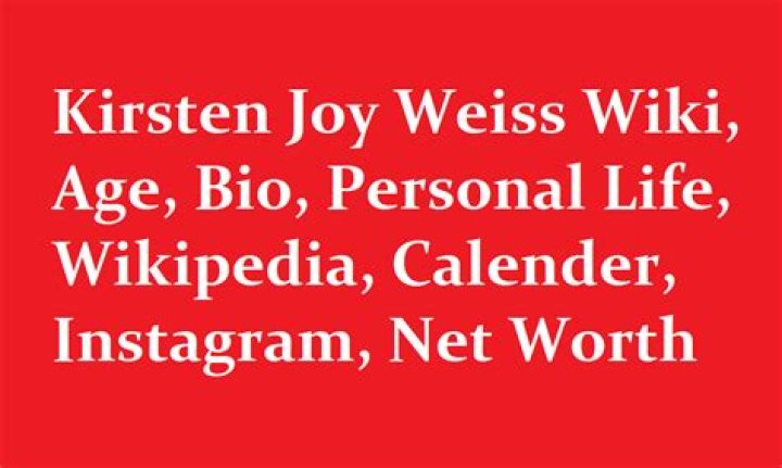 Kirsten Joy Weiss Age, Wiki, Calendar, Single, Married【 Bio 】DOB