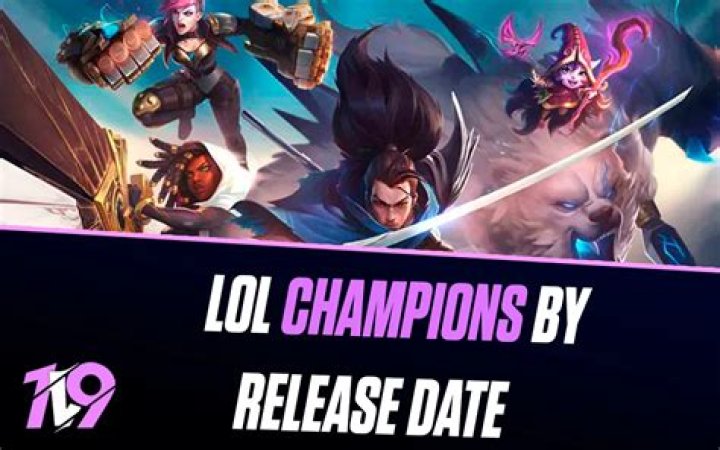 League of Legends Champion Release Dates (2016-2019)