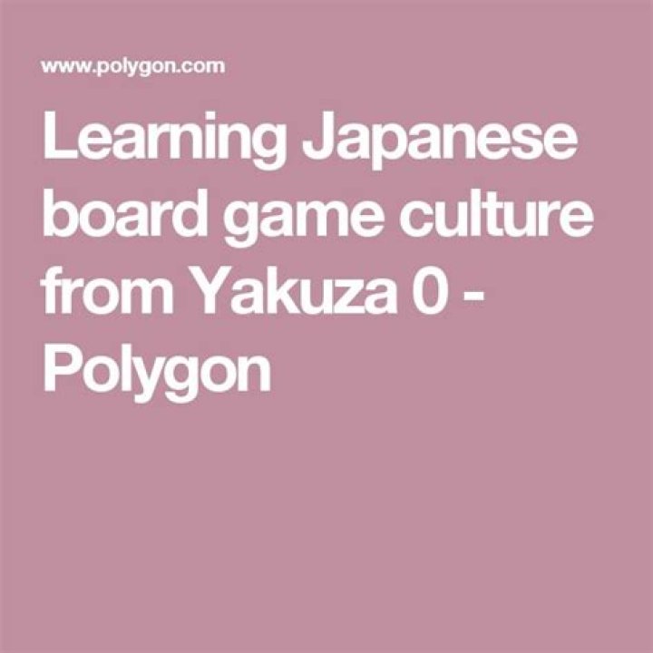 Learning Japanese board game culture from Yakuza 0