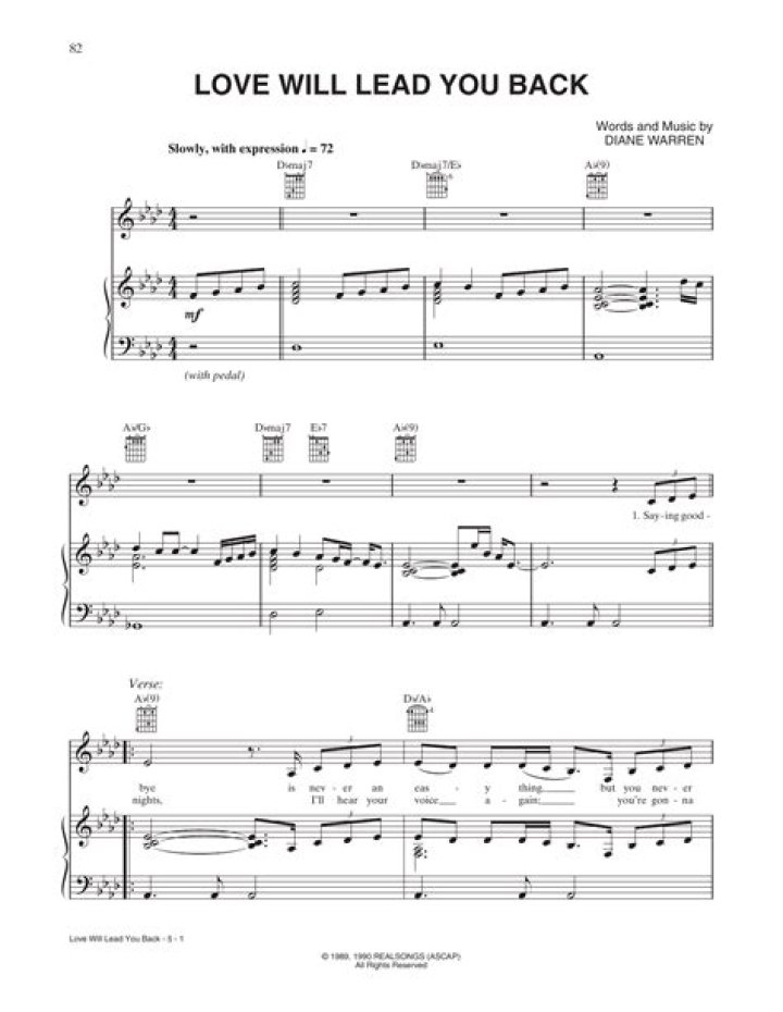 Lirik dan Chord Lagu Love Will Lead You Back