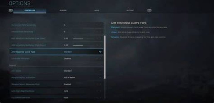 Modern Warfare aim response curve types explained for MP & Warzone