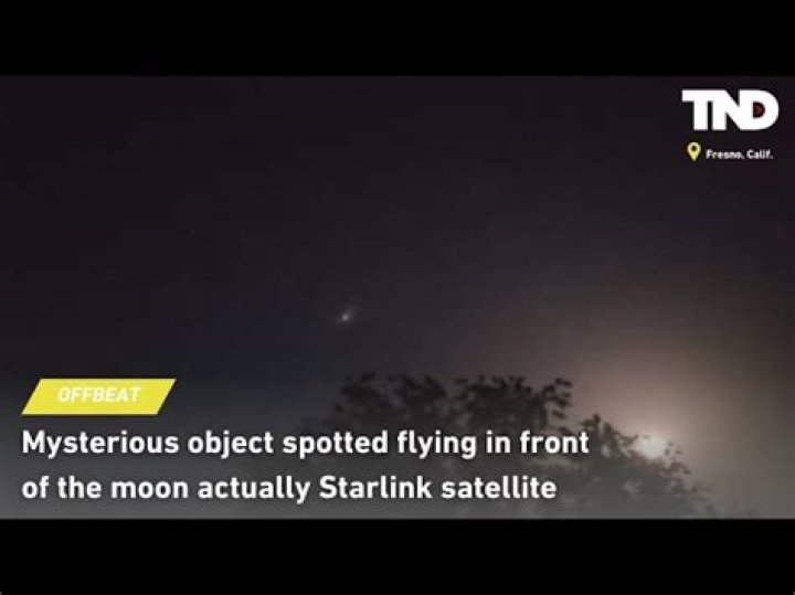 Mysterious object spotted flying in front of the moon actually Starlink satellite
