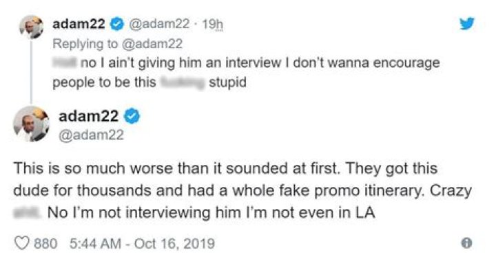 “No Jumper’s” Adam22 reacts to elaborate scam for fake interviews