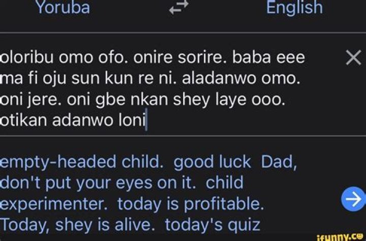 Oloribu Omo Ofo Translation: Understanding The Essence And Cultural Significance